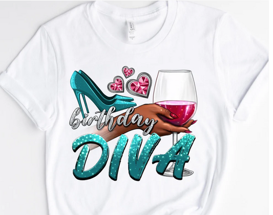 Birthday Diva 10" DTF Transfer