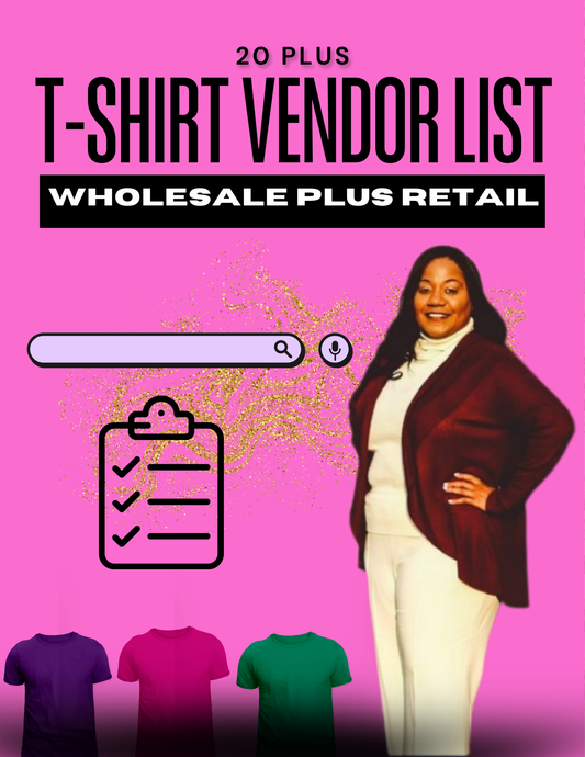 T-SHIRT VENDOR LIST